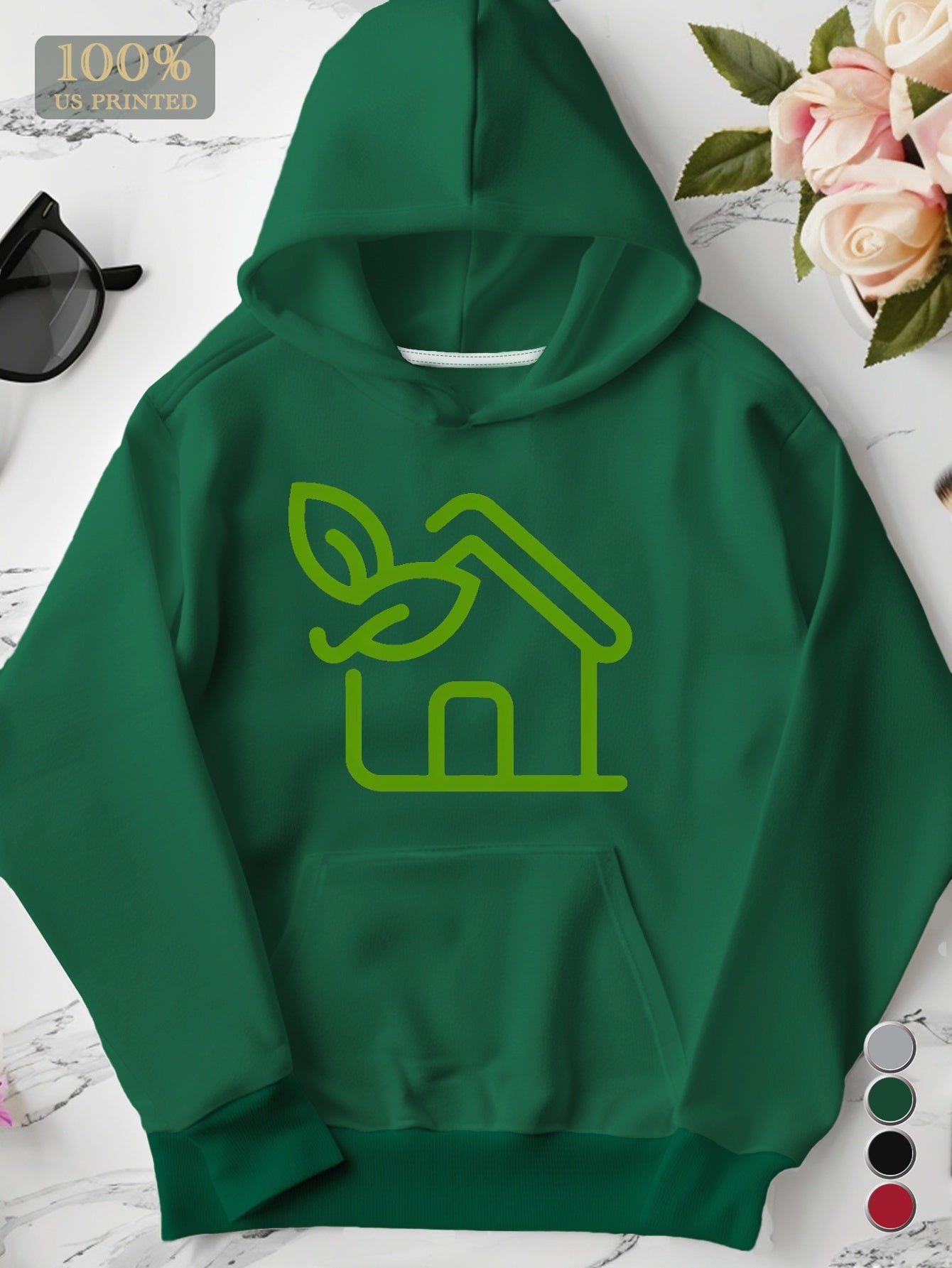 leaf eco friendly green house women's plus size hoodies Chef's Market