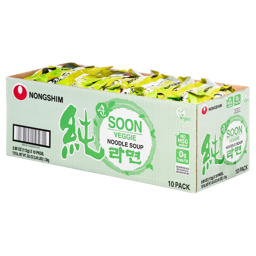 Soon Veggie Vegan Ramen Noodle Soup, 3.95Oz, 10 Count Pack