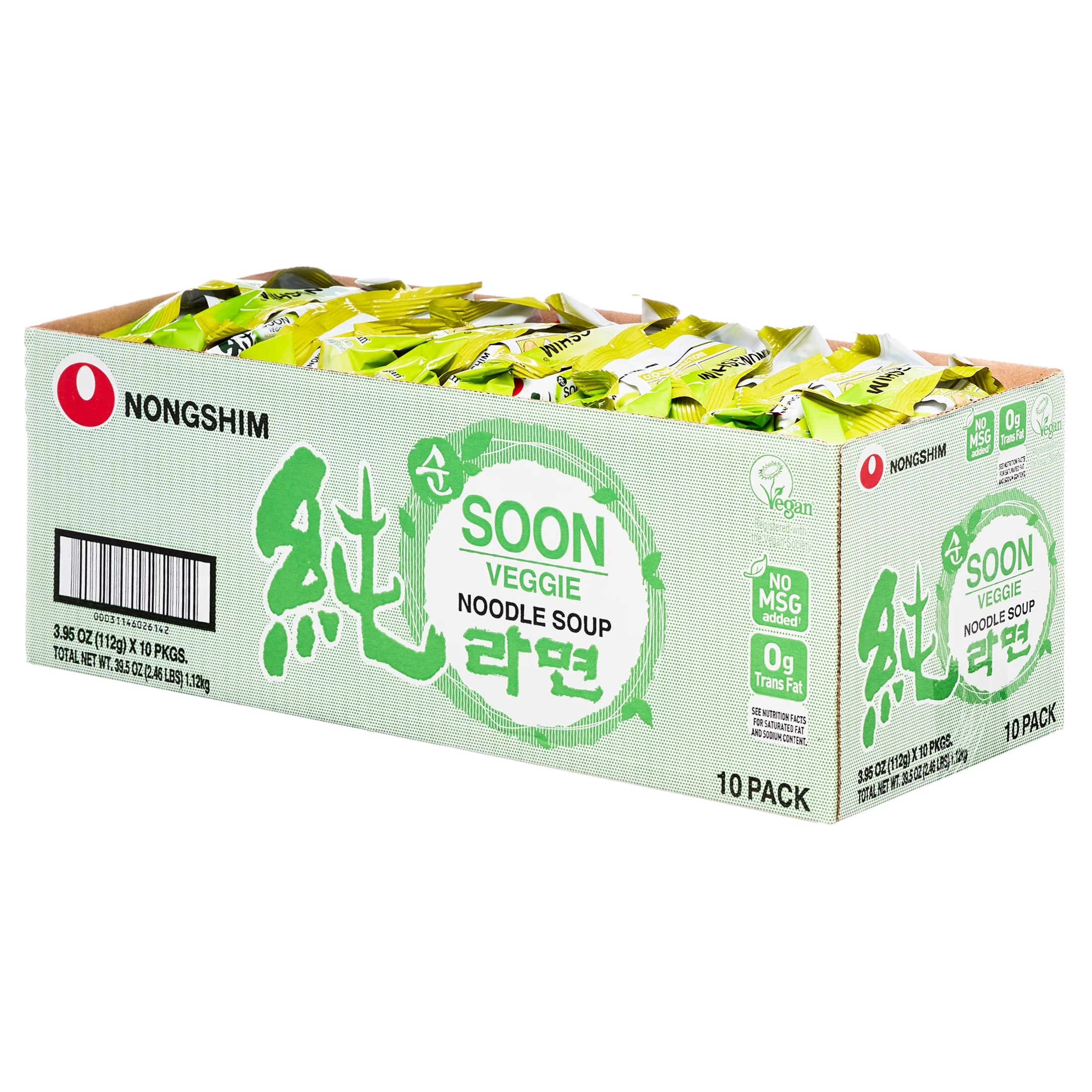 Soon Veggie Vegan Ramen Noodle Soup, 3.95Oz, 10 Count Pack