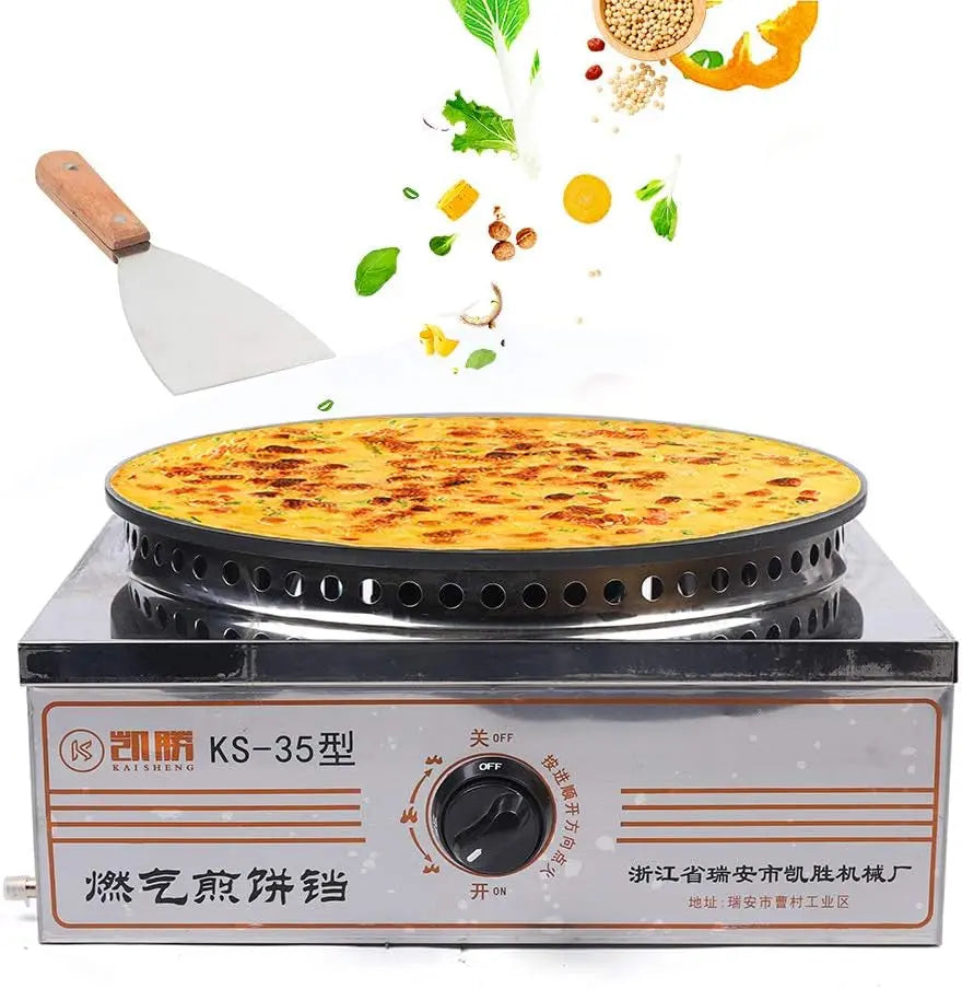 Gas Crepe Maker - Commercial Nonstick Crepe Pan - Liquid Petroleum Gas