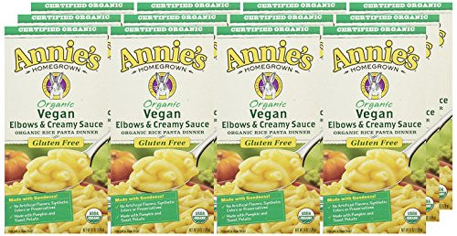 Annie'S Vegan Mac and Cheese Gluten Free Organic Rice Pasta 6 Ounce Pack of 12