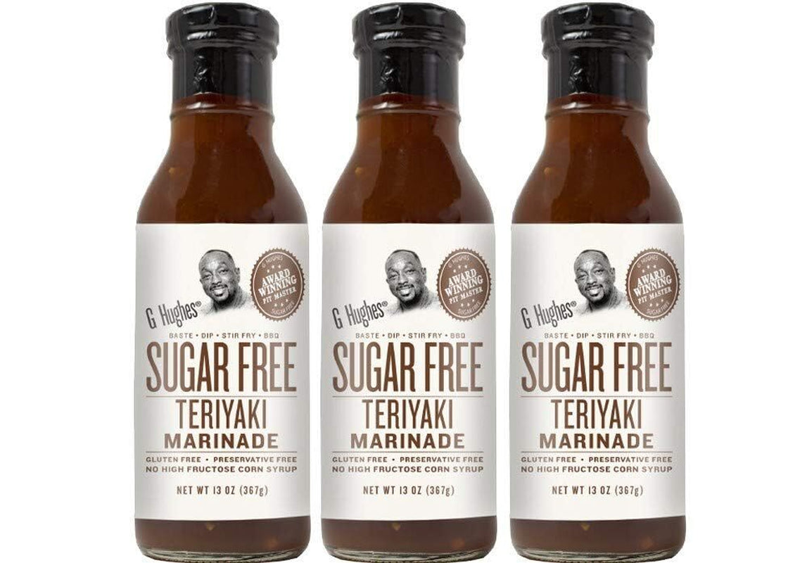 G Hughes Sugar Free Teriyaki Sauce 13 Oz Pack of 3 Gluten Free Keto Friendly