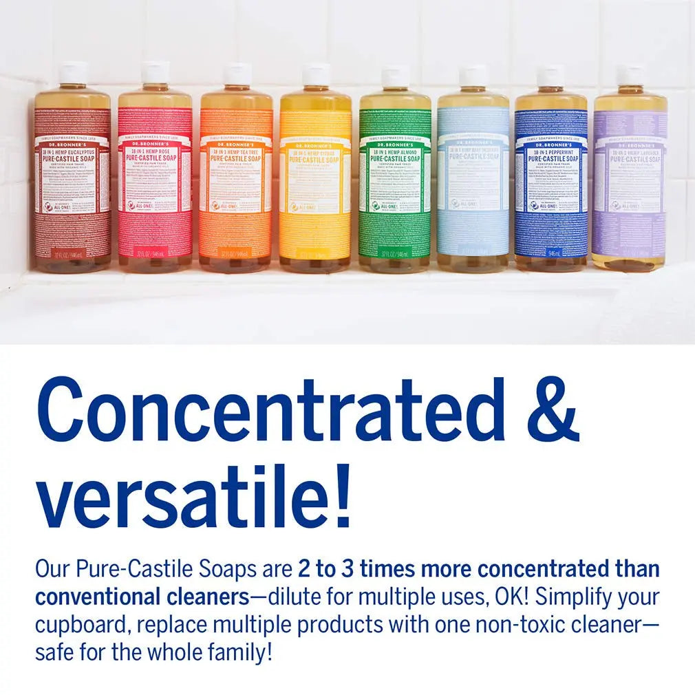 Magic Soap-Pure-Castile Liquid Soap (Citrus, 32Oz, 2-Pack)-Regenerative Organic Certified Oils, 18-In-1 Uses: Body, Hair, Laundry, Pets & Dishes, Concentrated, Vegan, Non-Gmo