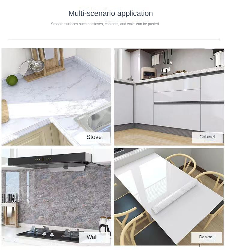 Extra Thick Vinyl Self-Adhesive Wallpaper, Waterproof and Oil Proof, Removable Peel and Stick Wall Stickers for Bathroom and Kitchen, Brick Stone Wood Pattern, Random Matc Chef's Market