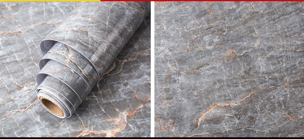 Extra Thick Vinyl Self-Adhesive Wallpaper, Waterproof and Oil Proof, Removable Peel and Stick Wall Stickers for Bathroom and Kitchen, Brick Stone Wood Pattern, Random Matc Chef's Market