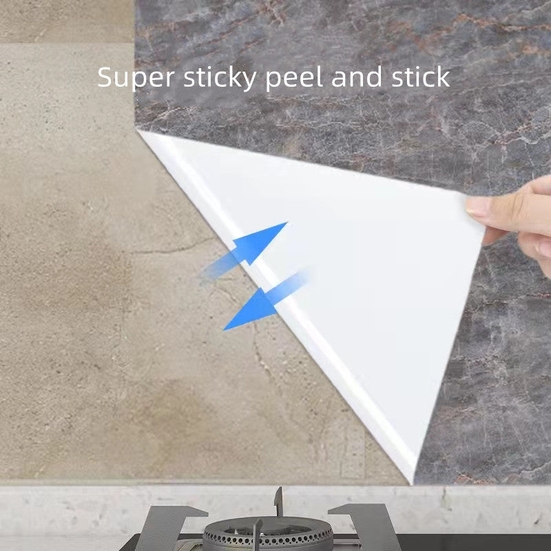 Extra Thick Vinyl Self-Adhesive Wallpaper, Waterproof and Oil Proof, Removable Peel and Stick Wall Stickers for Bathroom and Kitchen, Brick Stone Wood Pattern, Random Matc Chef's Market