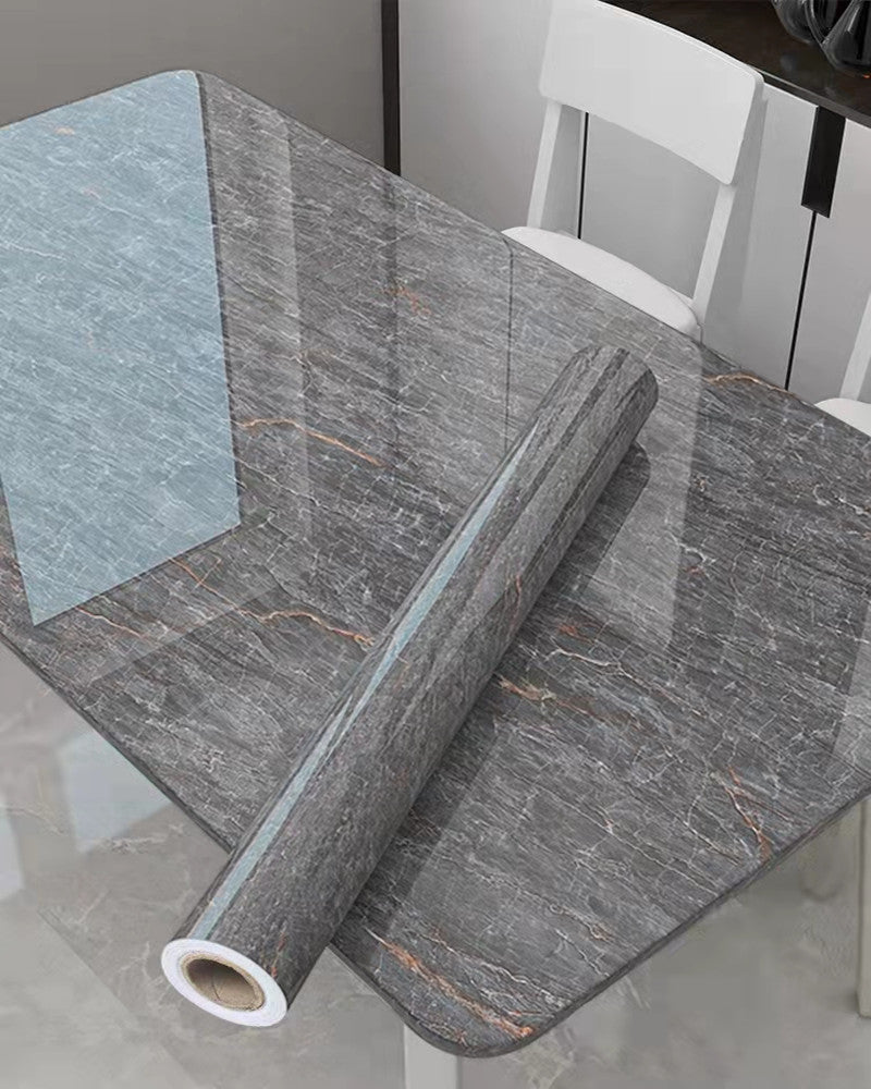 Extra Thick Vinyl Self-Adhesive Wallpaper, Waterproof and Oil Proof, Removable Peel and Stick Wall Stickers for Bathroom and Kitchen, Brick Stone Wood Pattern, Random Matc Chef's Market