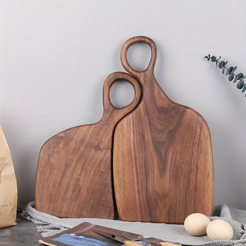 Set of 2 Walnut Wood Cutting Boards - Premium Handcrafted Kitchen Chopping Boards for Food Prep, Eco-Friendly, Food-Safe Log Material, Ideal for Couples & Home Chefs Chef's Market