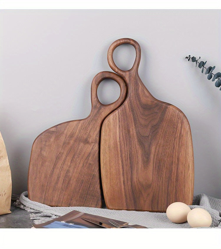 Set of 2 Walnut Wood Cutting Boards - Premium Handcrafted Kitchen Chopping Boards for Food Prep, Eco-Friendly, Food-Safe Log Material, Ideal for Couples & Home Chefs Chef's Market