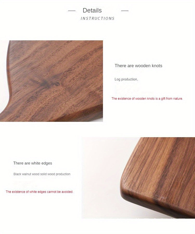 Set of 2 Walnut Wood Cutting Boards - Premium Handcrafted Kitchen Chopping Boards for Food Prep, Eco-Friendly, Food-Safe Log Material, Ideal for Couples & Home Chefs Chef's Market