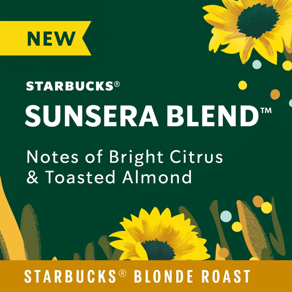 Starbucks Sunera Blend, Light Roast Coffee, Keurig K-Cup Single Serve Coffee Pods, 22 Pods