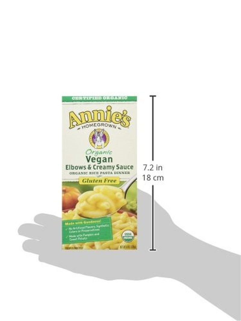 Annie'S Vegan Mac and Cheese Gluten Free Organic Rice Pasta 6 Ounce Pack of 12