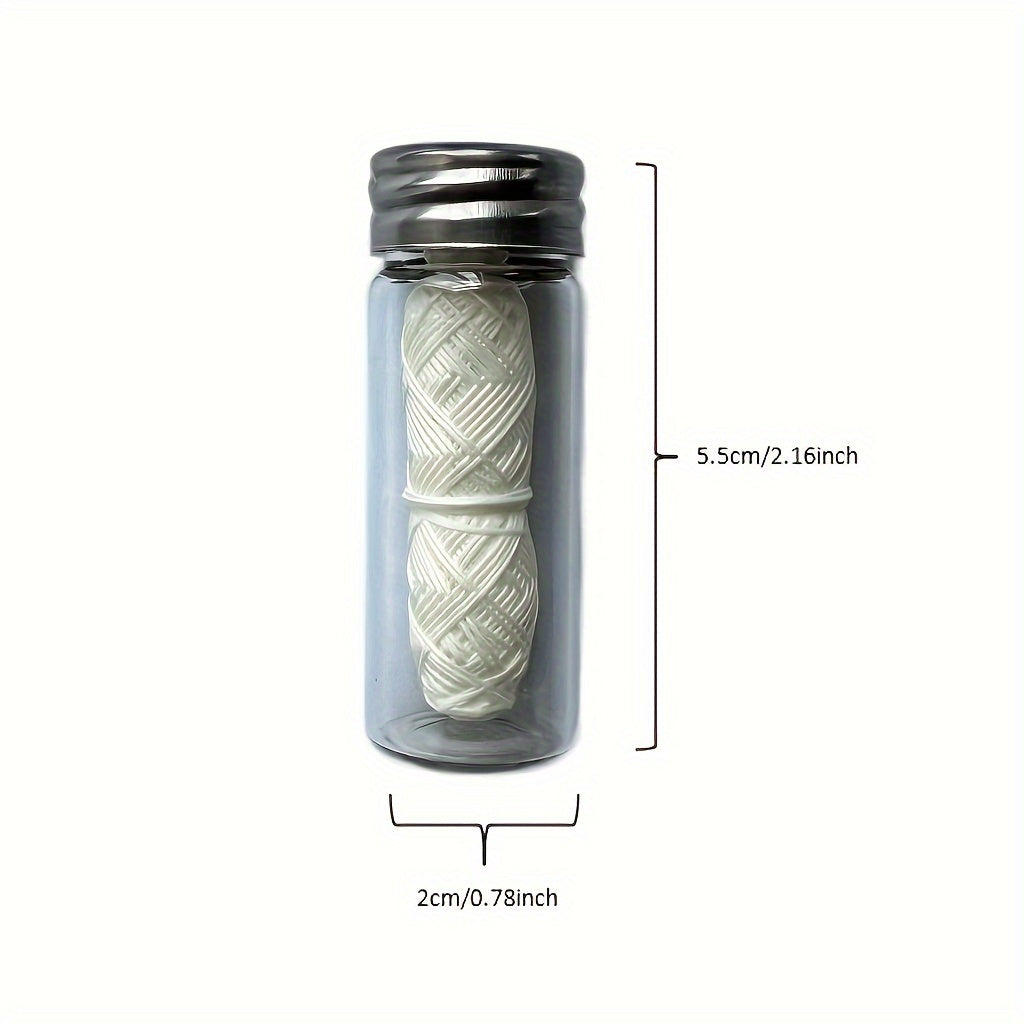 10PCS Ultra-clear Mint Corn Starch Floss Bamboo Charcoal Floss (with 1 Zero Waste Glass Bottle) 10PCS Corn Starch Floss Bamboo Charcoal Floss Replacement, Effectively Removes Plaque, Protects Teeth and Gums, Anti-tear, Thorou Chef's Market