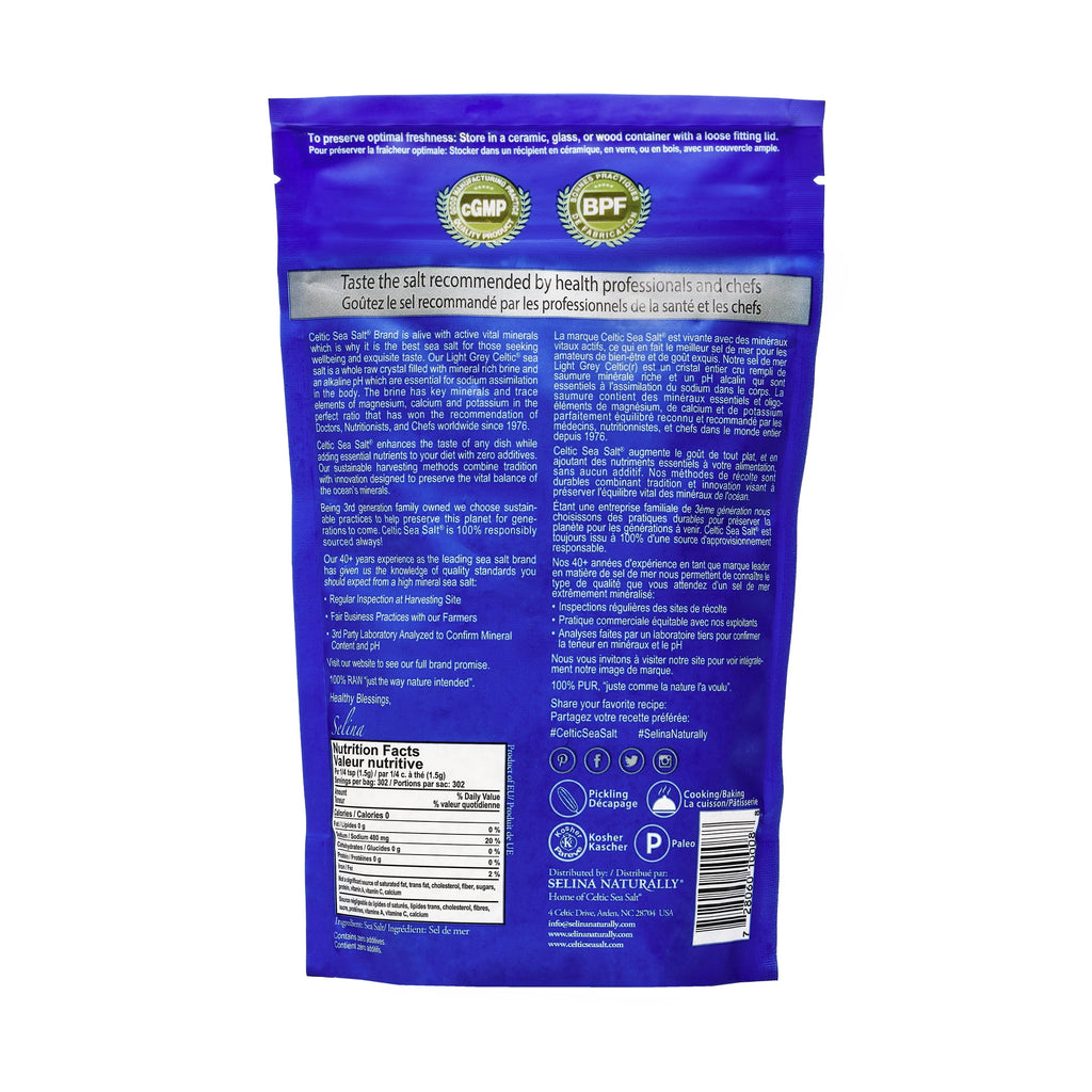 Light Grey Sea Salt Resealable Bag Kosher Certified 16 Oz