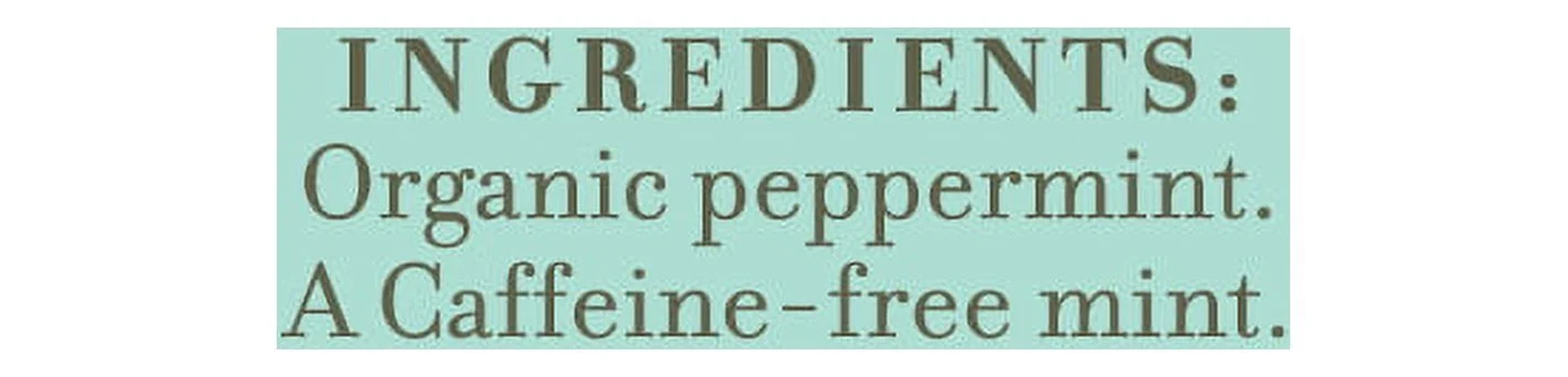 , Organic Peppermint Herbal Tea Bags, Caffeine Free, 1.76 Oz, 50 Count