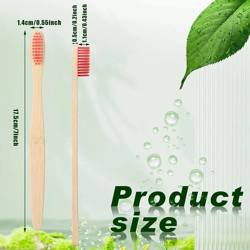 10Pcs Colorful Toothbrush Natural Bamboo Tooth Brush Set Soft Bristle Charcoal Teeth Eco Bamboo Toothbrushes Dental Oral Care