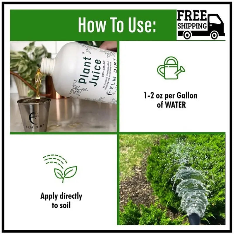 Elm Dirt Plant Juice Organic Fertilizer for All Plants - Indoor or Outdoor (1 Bo