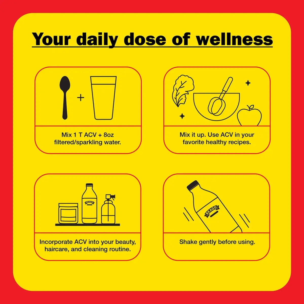 Organic Apple Cider Vinegar with the Mother, Raw and Unfiltered, 128 Fl Oz