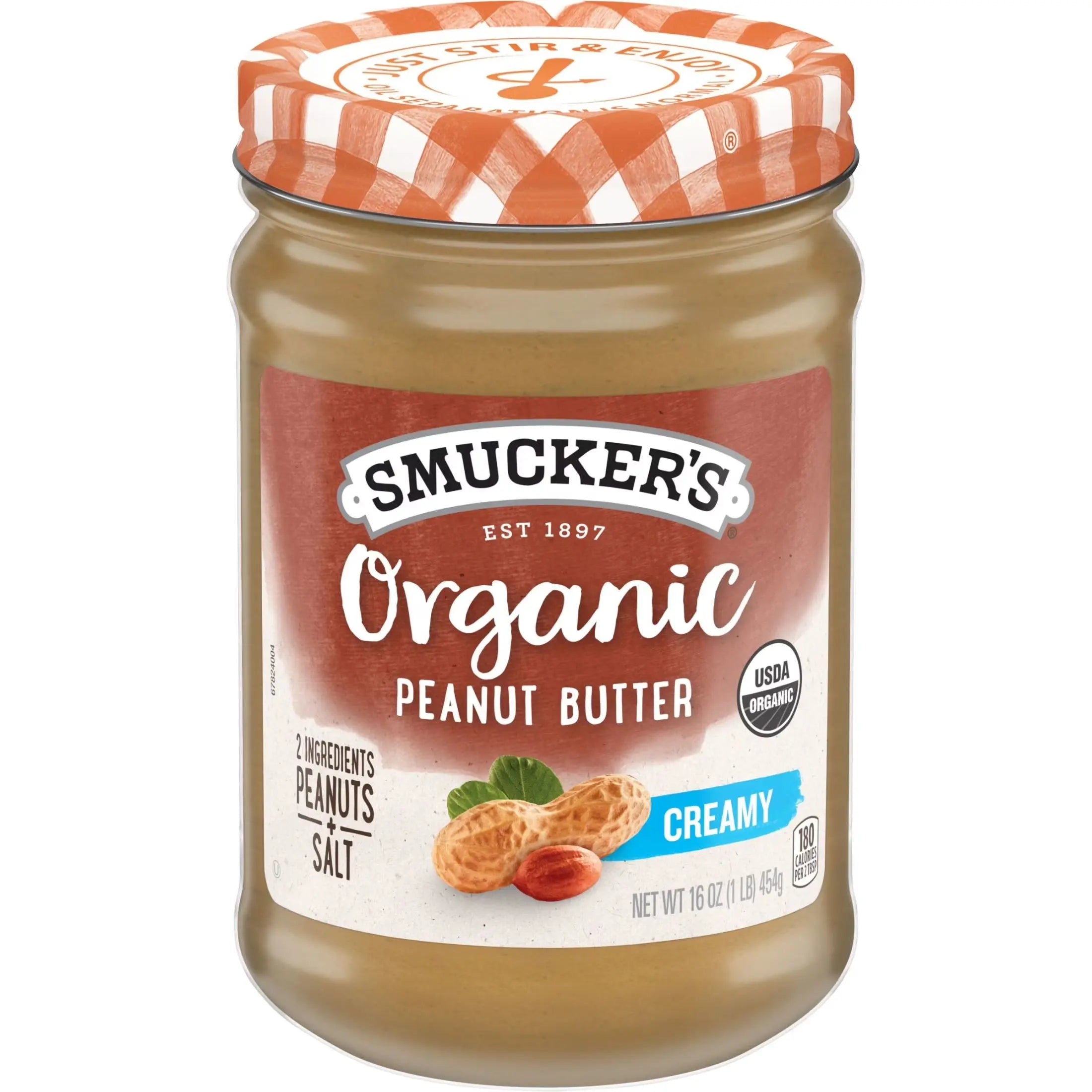 Smucker’S Organic Creamy Peanut Butter, 16 Oz Jar