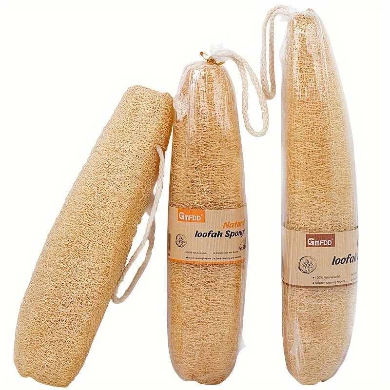 Natural Loofah Sponges Organic Luffa Bath Shower Sponge Exfoliating Body Back Scrubber for Men Women Adults SPA Beauty Bathing Daily Care Chef's Market