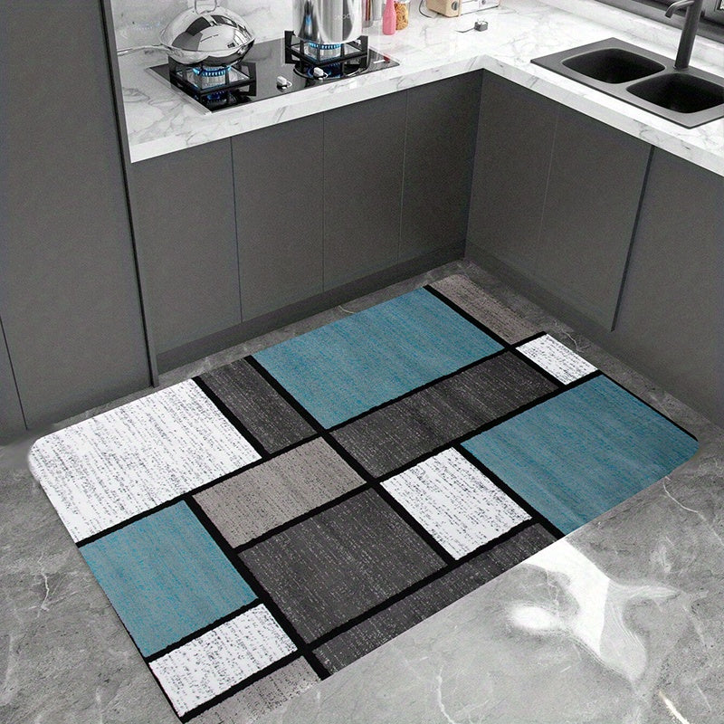 1pc Soft Thickened Kitchen Floor Mat, Non-slip Oil-proof Floor Mat, Waterproof Runner Rug, Dirt-resistant Floor Carpet, Machine Washable, Entrance Doormat, Kitchen Living Room Laundry Bathroom Water-absorbing Floor Mat, Room Chef's Market