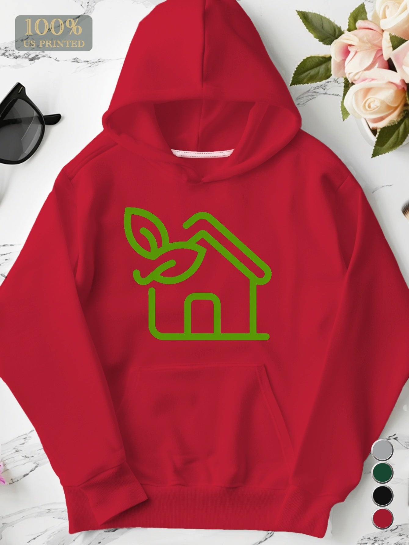 leaf eco friendly green house women's plus size hoodies Chef's Market