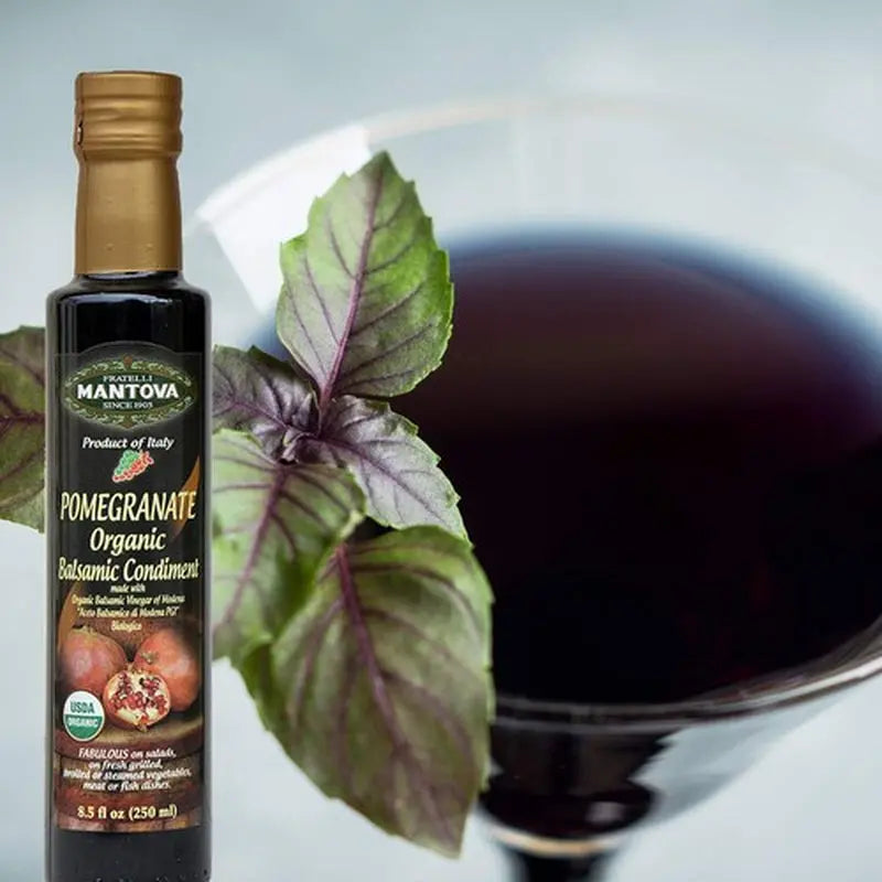 Mantova Organic Balsamic Vinegar of Modena Pack of 4 Flavored 8.5 Fl Oz