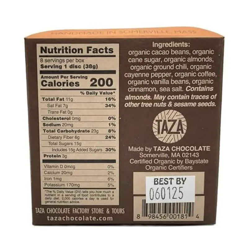 Taza Chocolate Organic Mexicano Disc Stone Ground, Variety Pack, 1.35 Ounce (8