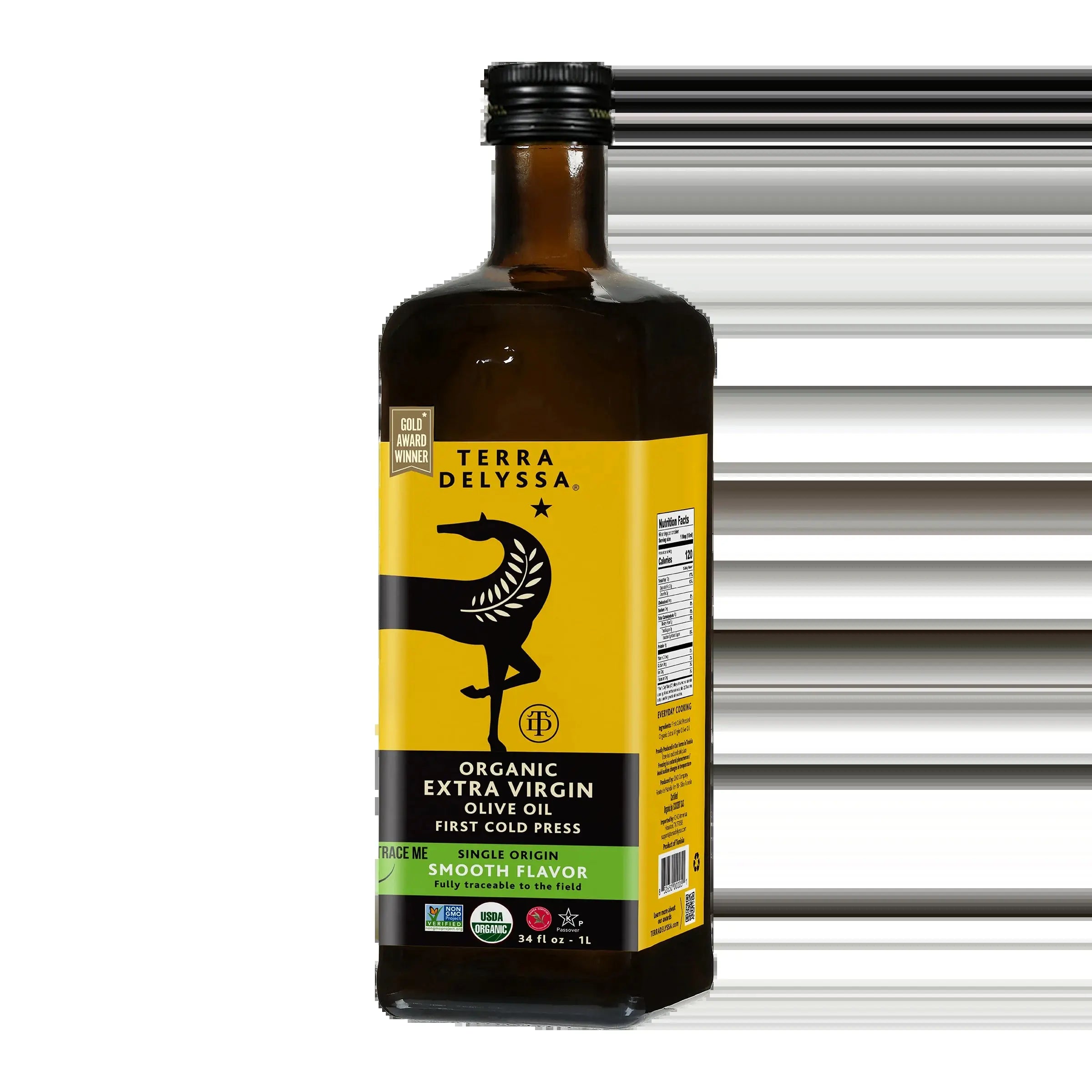 Organic Extra Virgin Olive Oil, 34 Fl. Oz. Glass