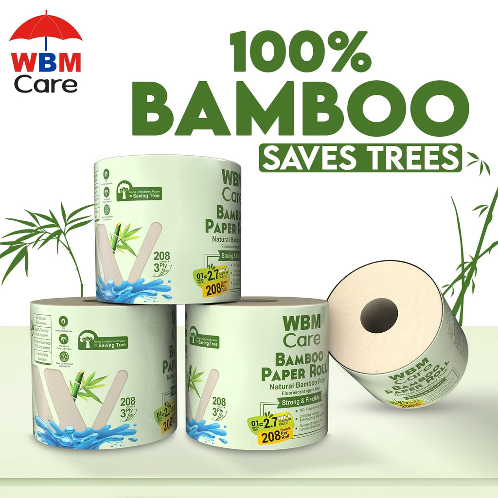 Bamboo Toilet Paper, 3-Ply, Tree-Free, 20 Rolls, 4160 Sheets