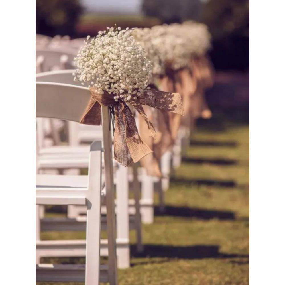 40 In. X 50 Ft. 8.0 Oz. Multi-Purpose Natural Burlap Fabric Accessory for Wedding Decorations, Rustic Party Decor