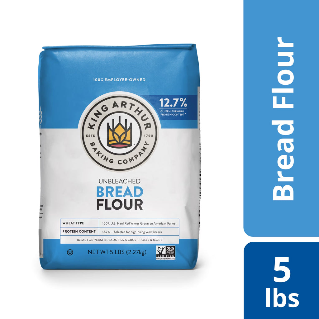 Non-Gmo Project Verified, Certified Kosher Unbleached Bread Flour, 5 Lb Bag