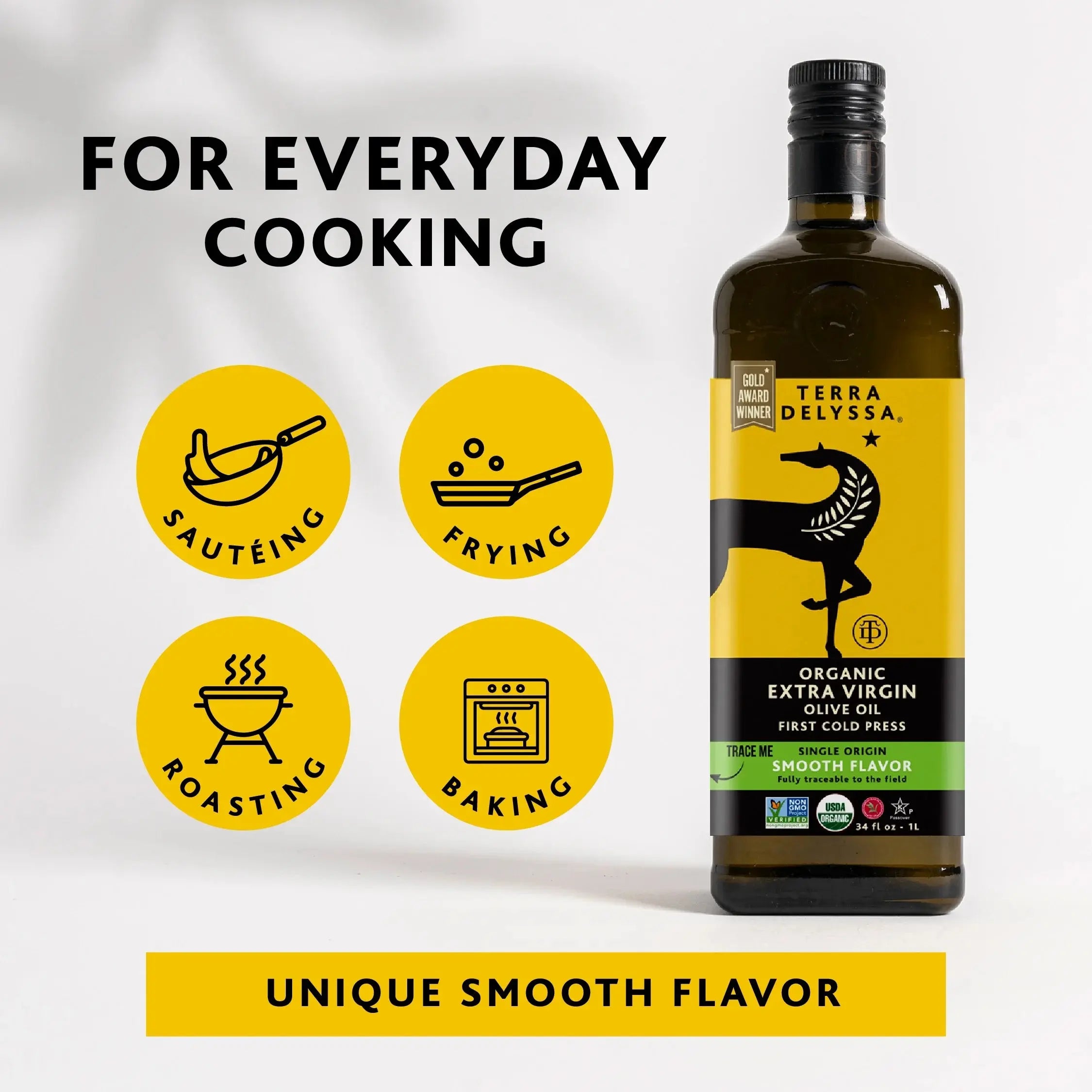 Organic Extra Virgin Olive Oil, 34 Fl. Oz. Glass