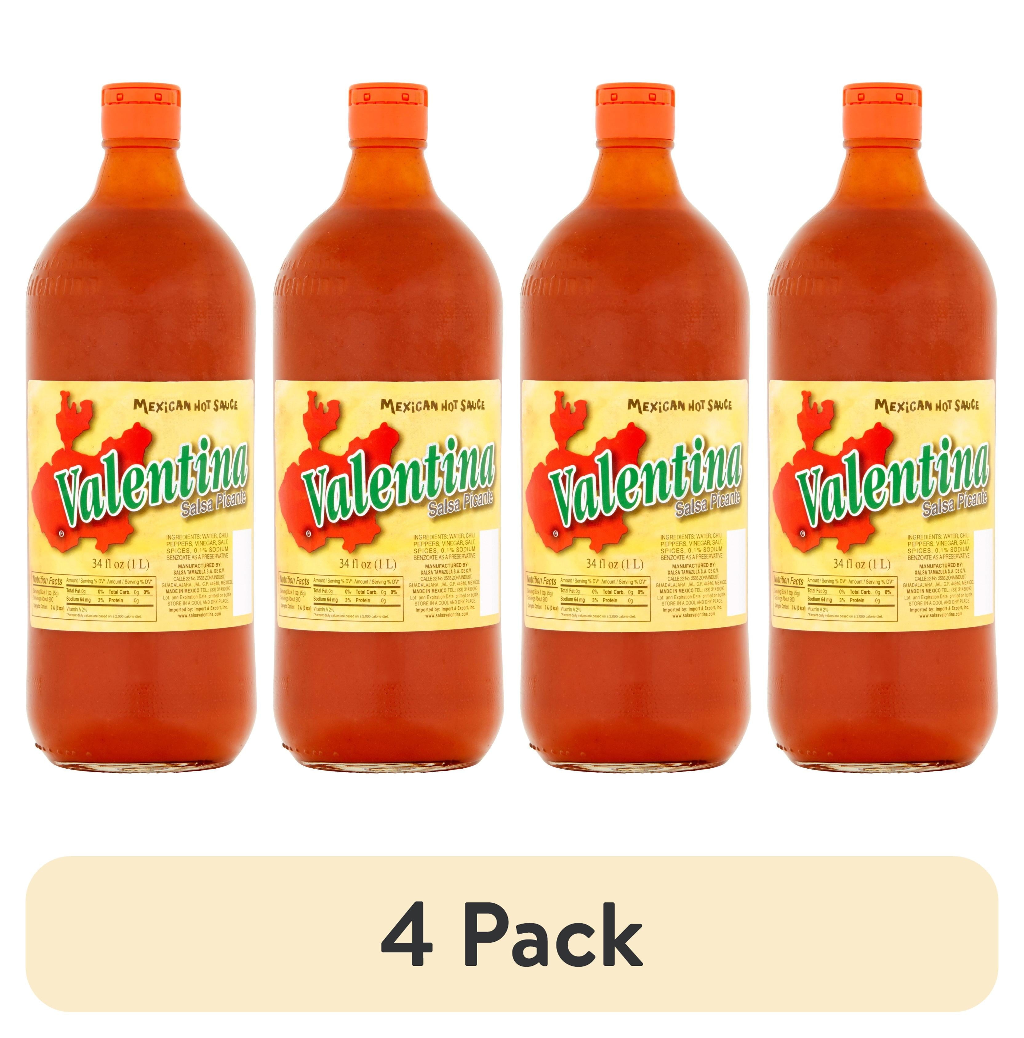 (4 Pack)  Mexican Hot Sauce, 34 Fl Oz