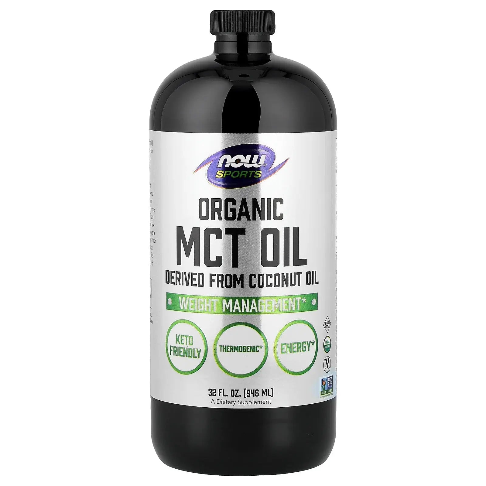 Sports, Organic MCT Oil, 32 Fl Oz (946 Ml)
