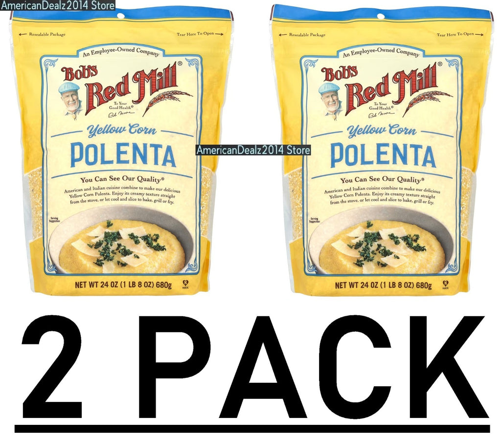 2 PACK - Bob'S Red Mill Yellow Corn Polenta 24 Oz (Total 48 Oz)