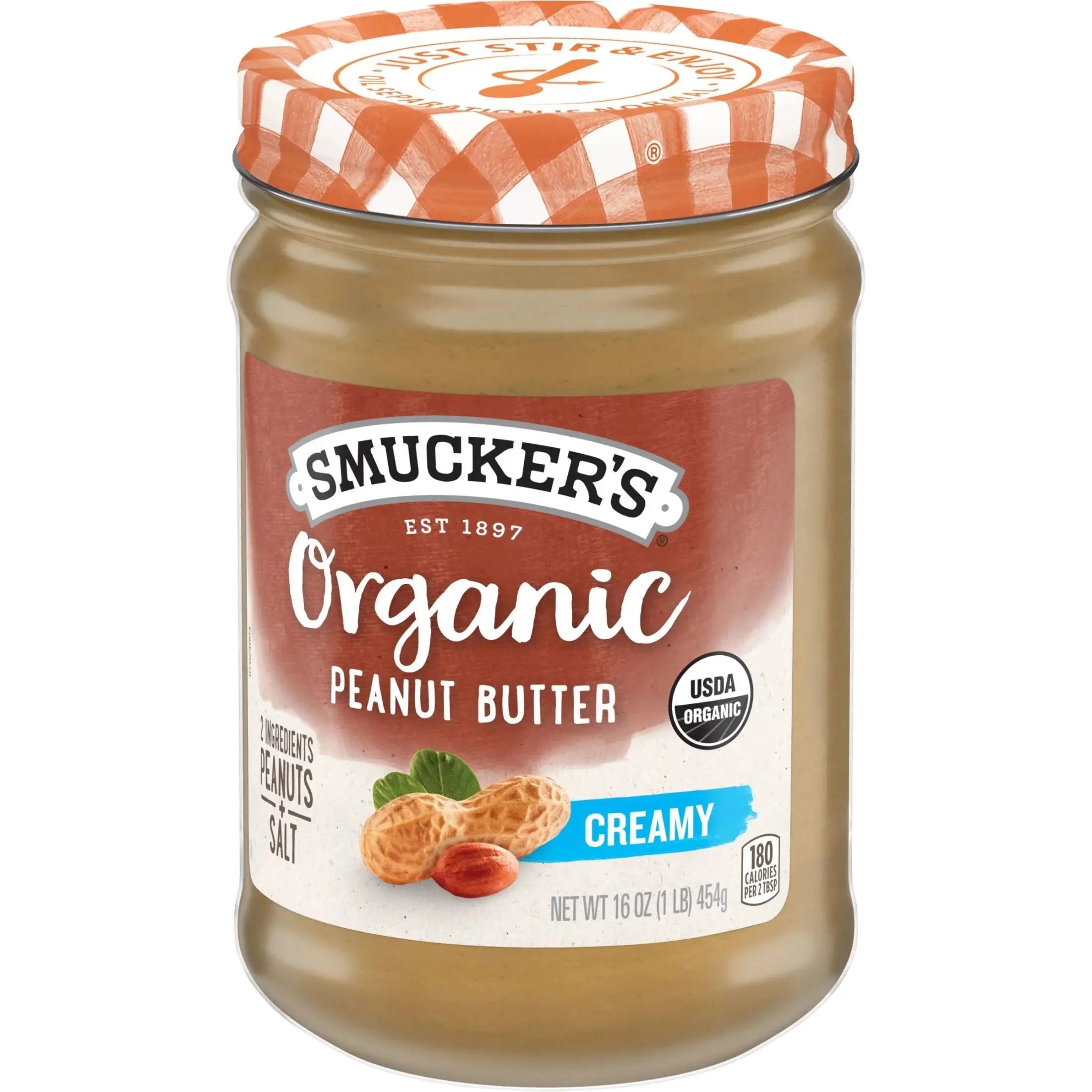 Smucker’S Organic Creamy Peanut Butter, 16 Oz Jar