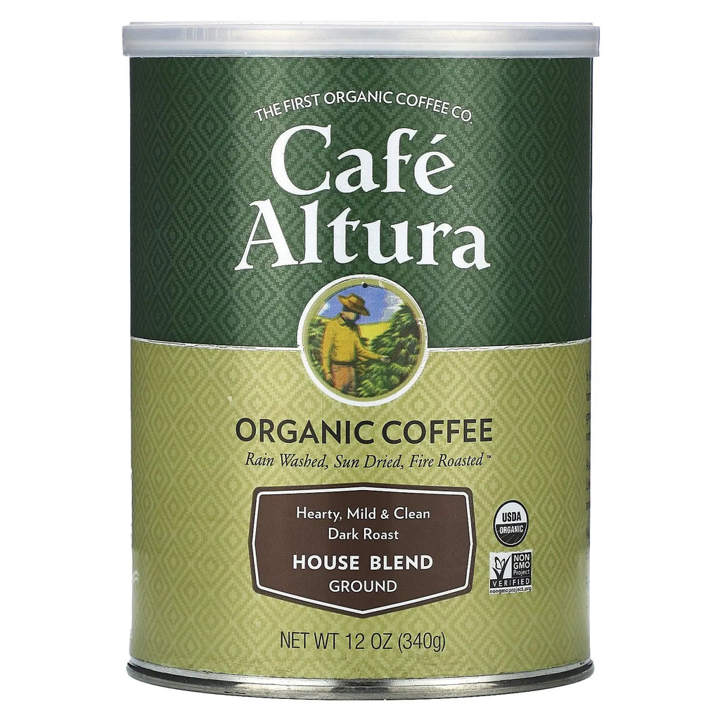 Cafe Altura Organic Coffee House Blend 12 Oz 339 G Kosher, Organic