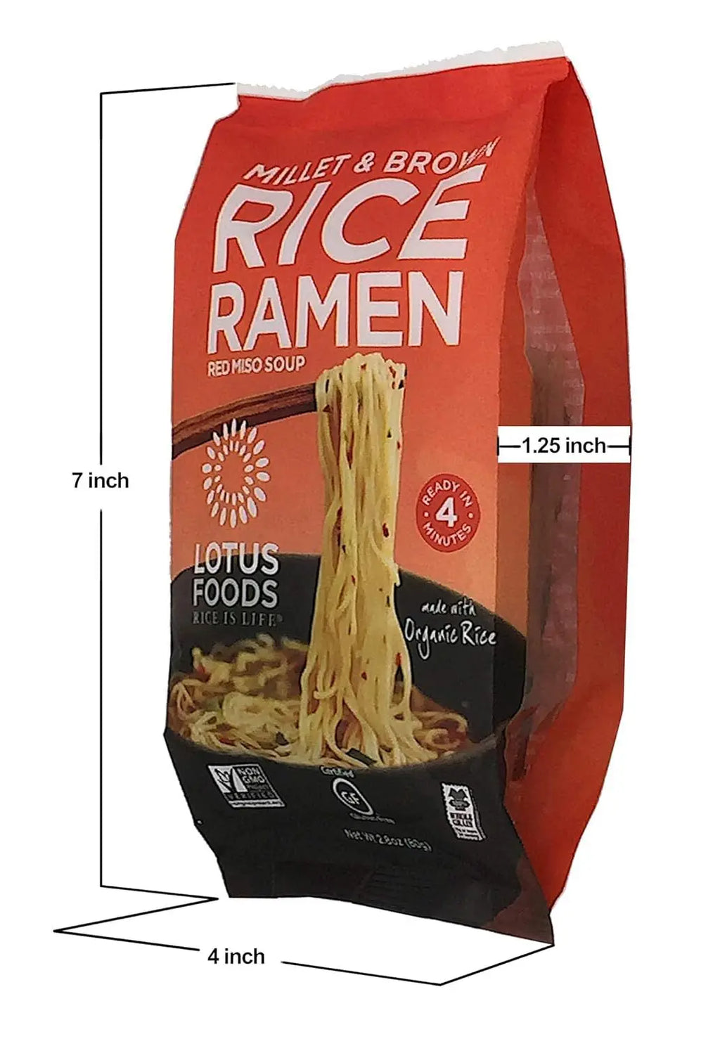 Bulk Food Organic Millet & Brown Rice Ramen Noodles with Red Miso So