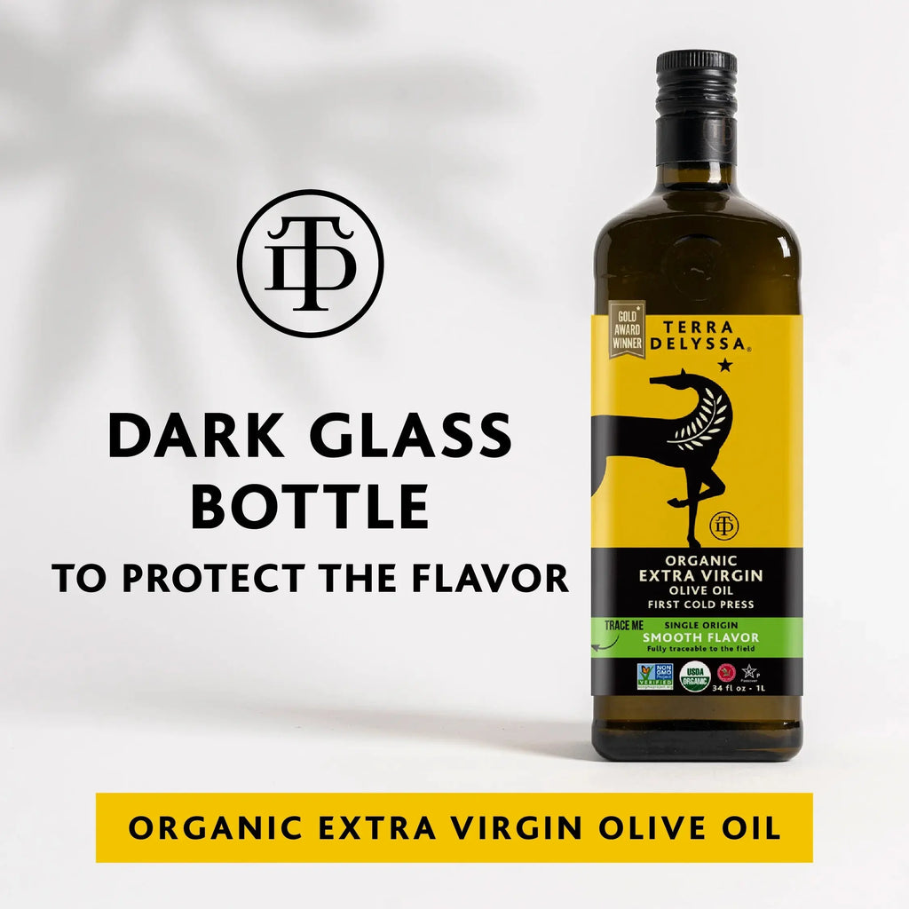 Organic Extra Virgin Olive Oil, 34 Fl. Oz. Glass