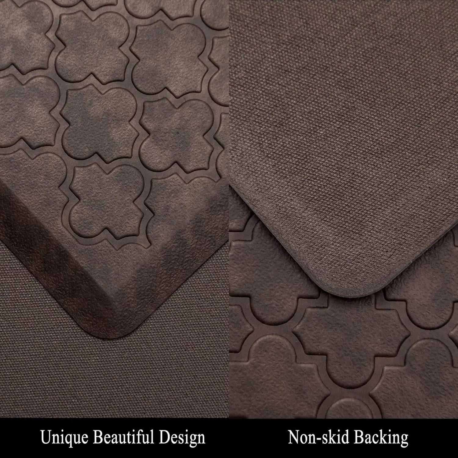 Kitchen Mat Cushioned anti Fatigue Comfort Floor Mat Oversized 20"X60" Waterproof Non Slip Kitchen Rug Runner Laundry Room Rug Floor Carpet Heavy Duty Comfort Standing Mat Pads, Brown