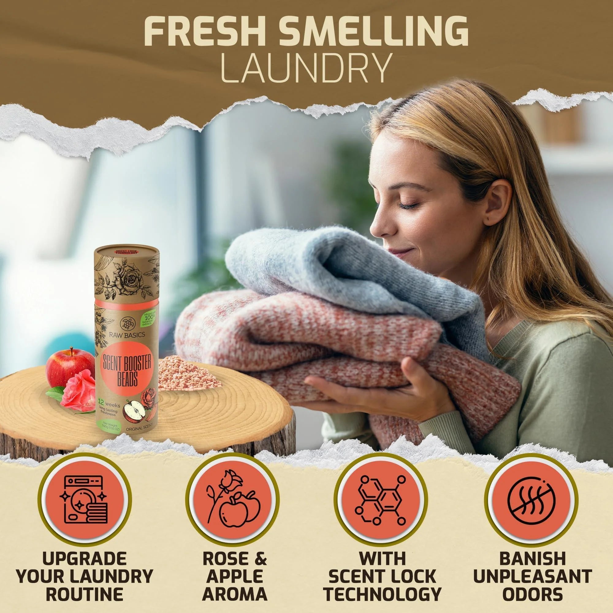 Laundry Scent Boosters Original Aroma Washer Beads and Deodorizer Supplies Fragrance Essentials for All Fabric Scented Bulk Odor Eliminator and Clothes Refresher Long Lasting Smell Remover