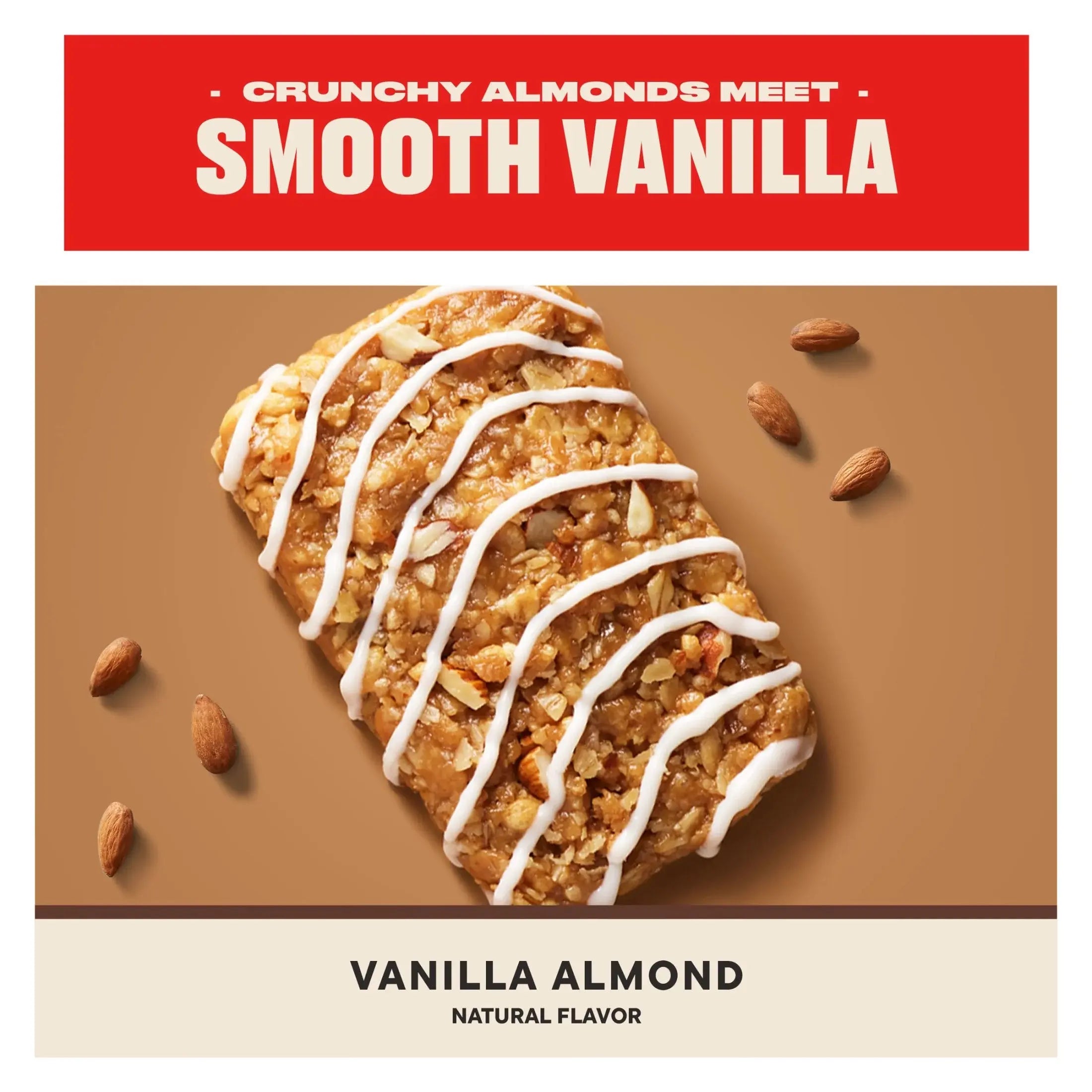 Caffeinated Energy Protein Bars, Vanilla Almond, 5 Pack