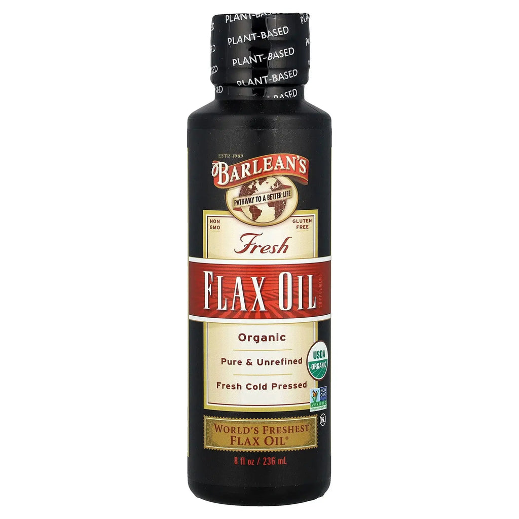 Barlean S Organic Fresh Flax Oil 8 Fl Oz 236 Ml Kosher, Organic