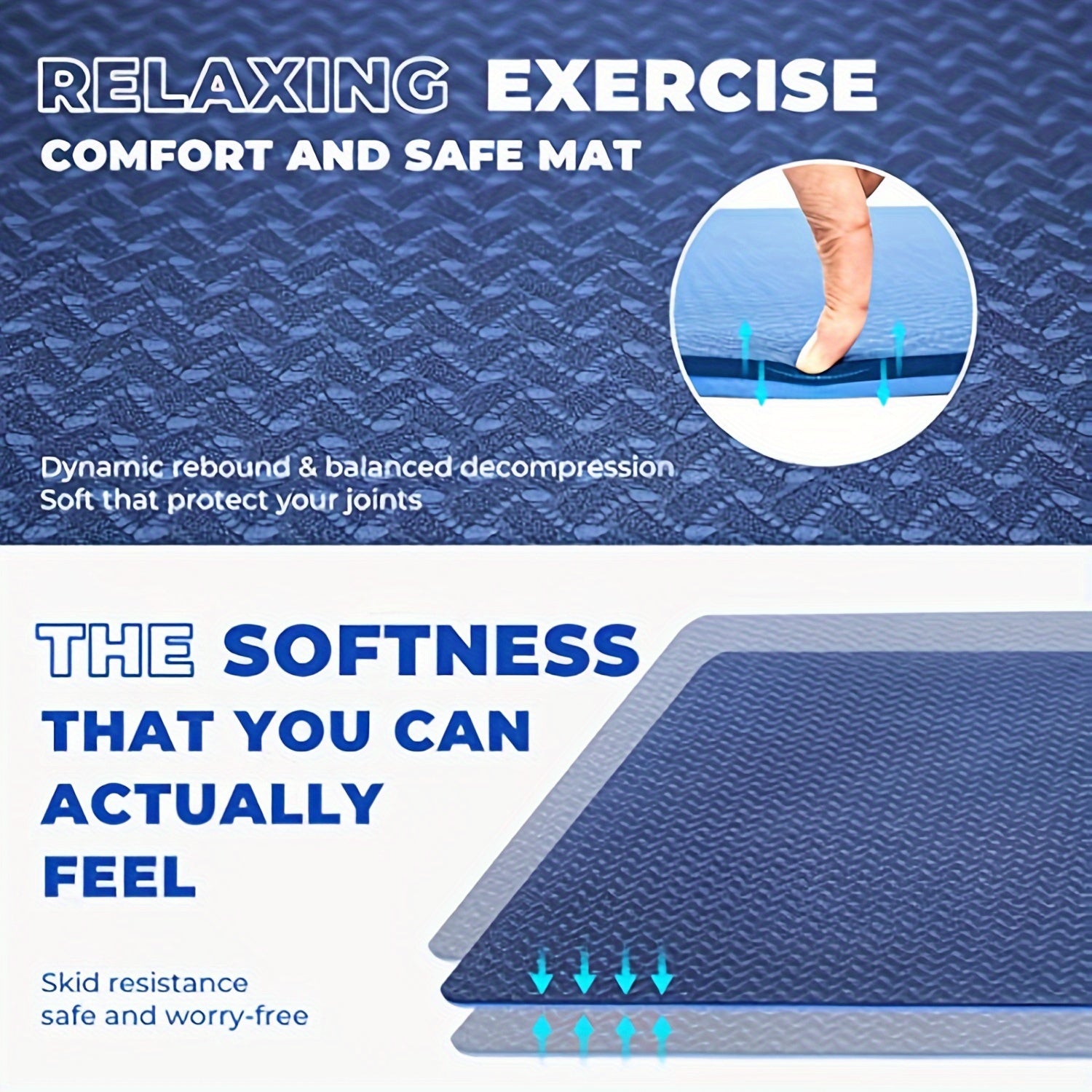 TPE Yoga Mat Non Slip Eco Friendly, Lasting Rebound Mat Bothside Non Slip Exercise Mat, Workout Mat Chef's Market