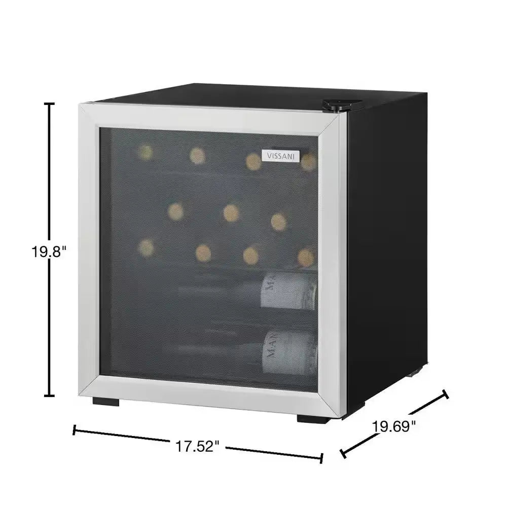 18 In. Single Zone Beverage and Wine Cooler in Stainless Steel