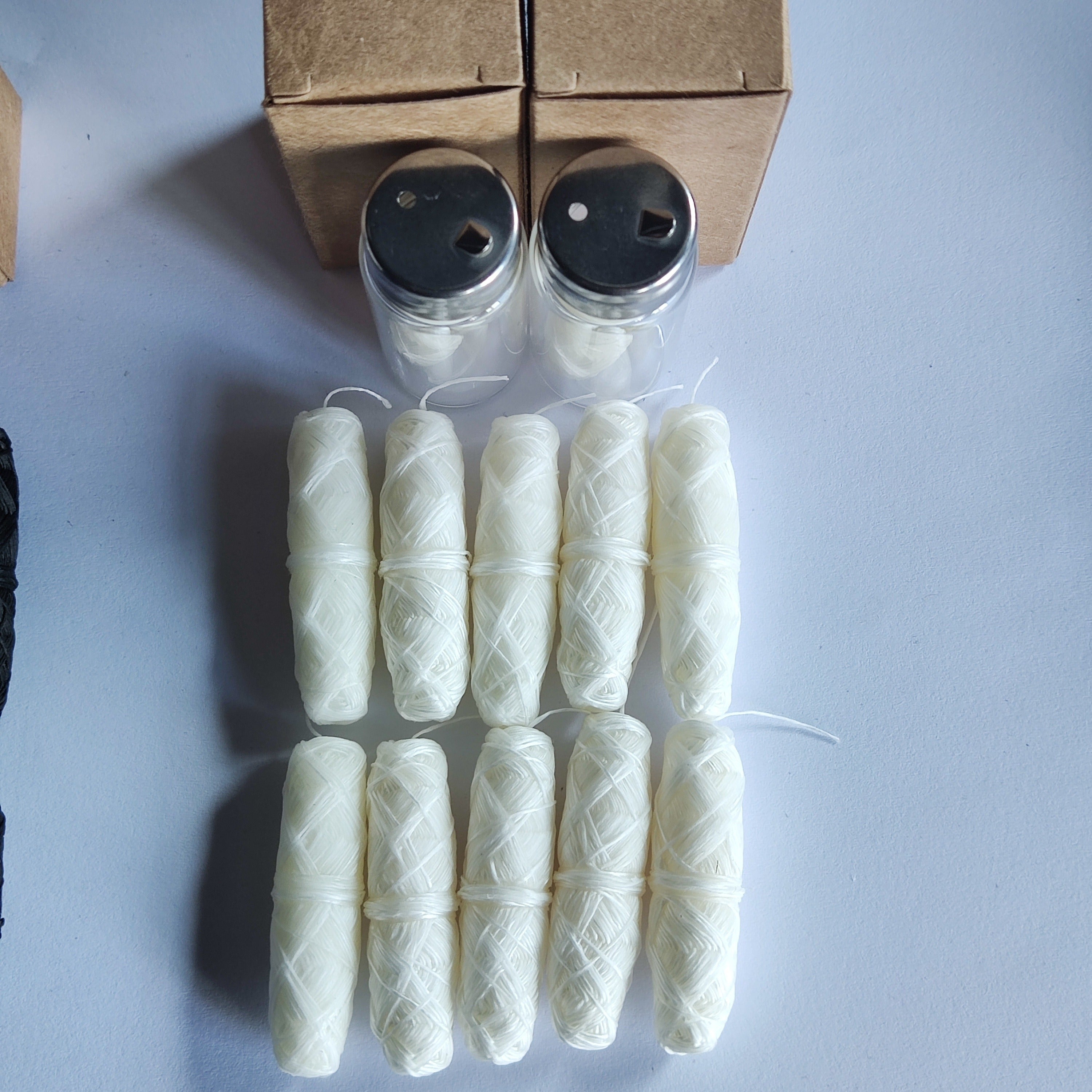 10PCS Ultra-clear Mint Corn Starch Floss Bamboo Charcoal Floss (with 1 Zero Waste Glass Bottle) 10PCS Corn Starch Floss Bamboo Charcoal Floss Replacement, Effectively Removes Plaque, Protects Teeth and Gums, Anti-tear, Thorou Chef's Market