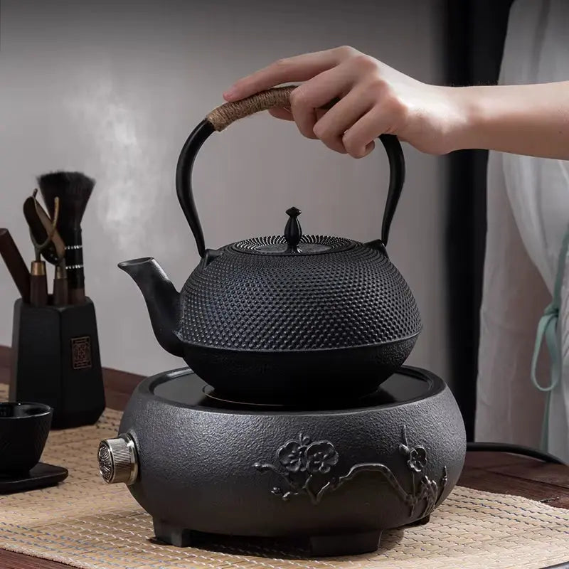 Cast Iron Tea Kettle Overstove Tea Kettle Filter Tea Kettle Chinese Kung Fu Open Fire Boiling Water Teapot Tea Set