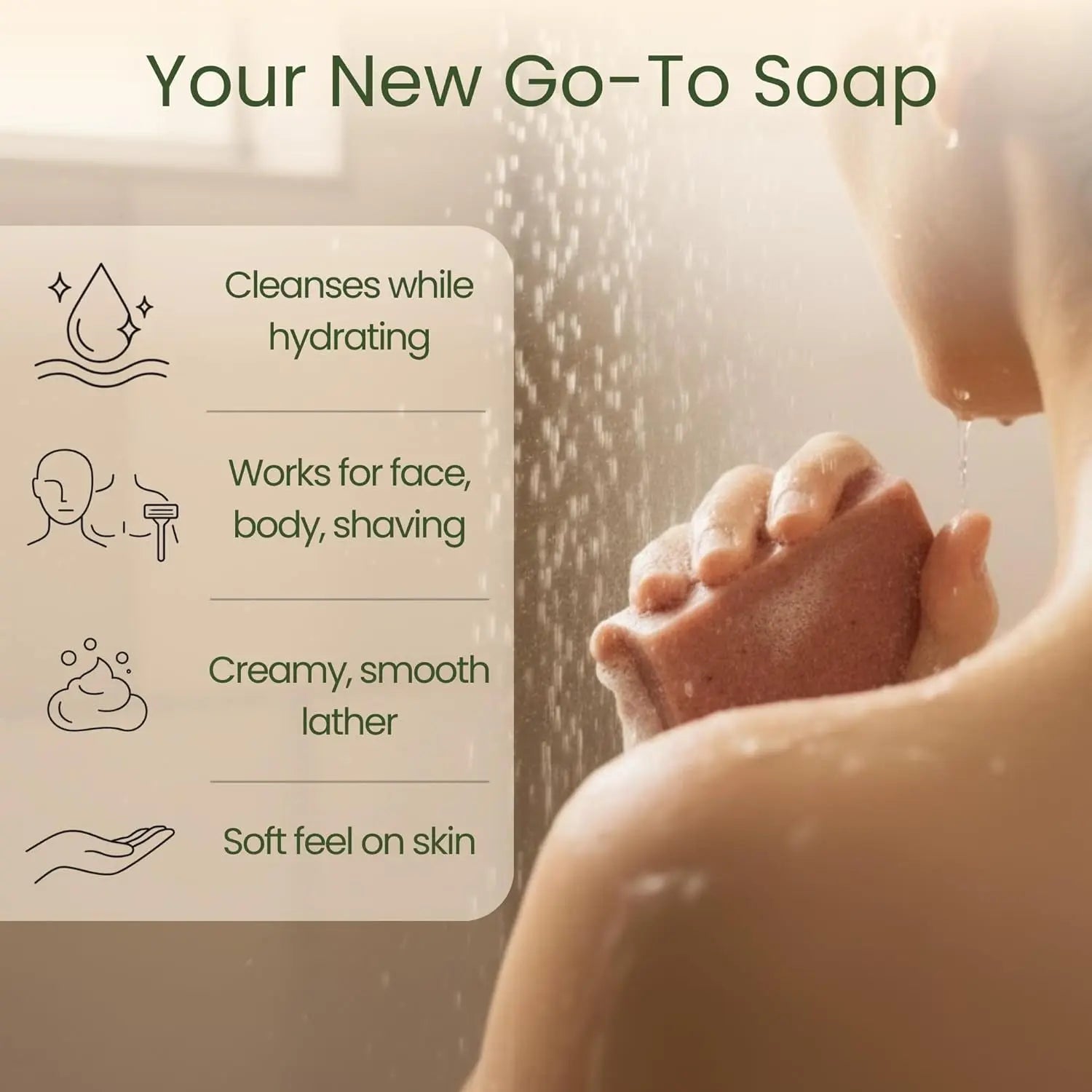 Manuka Honey & Turmeric Soap Bar for Body & Face, Natural Turmeric Face Soap with Organic Aloe Vera, Shea Butter & Calendula - Gentle for All Skin Types, Unscented 4.5 Oz Bar.