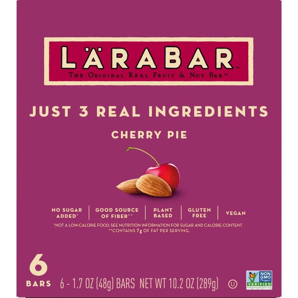 Cherry Pie Fruit and Nut Bars, Gluten Free and Vegan, 10.2 Oz, 6 Ct